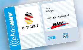 (((eAbo-Chipkarte mit aufgedrucktem Deutschlandticket-Logo
