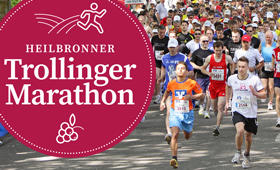 Eine große Zahl Läufer:innen am Trollinger-Marathon